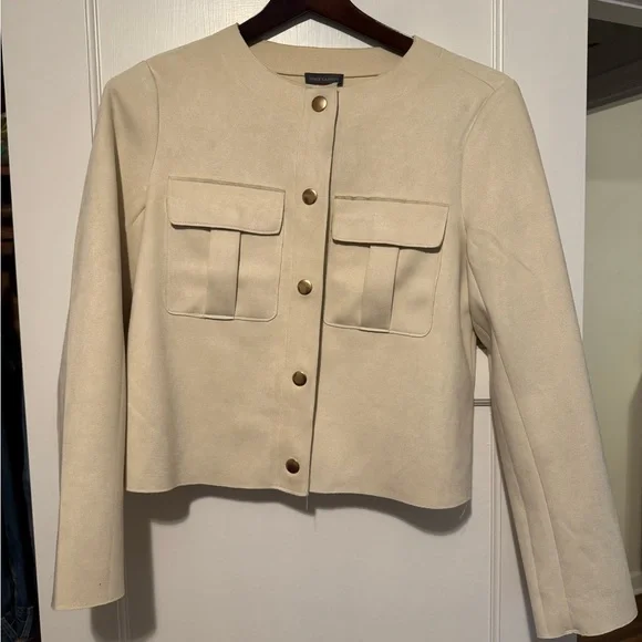 Vince Camuto Beige Blazer with Gold Buttons - Picture 2 of 6